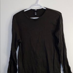 H&M olive green long sleeve shirt